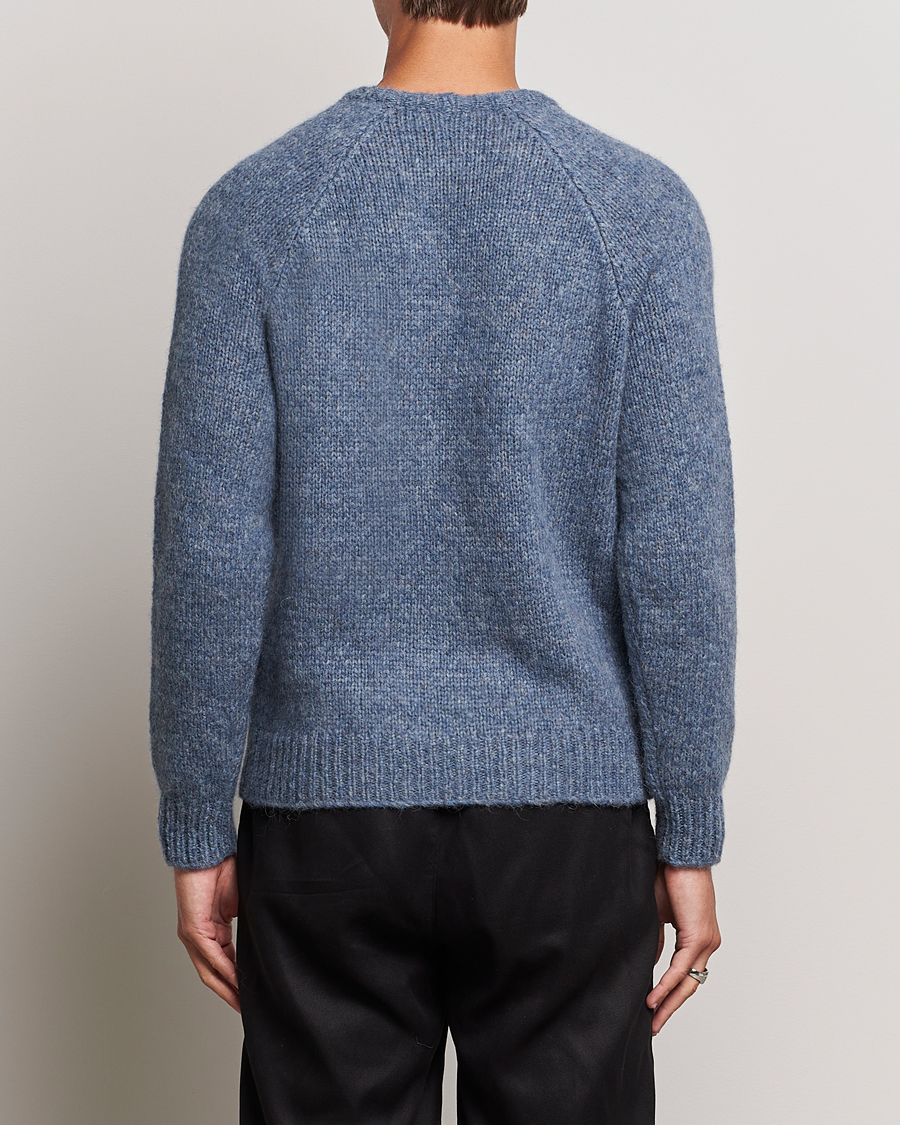 Hombres | Jerséis y prendas de punto | Giorgio Armani | Alpaca Wool Sweater Light Blue