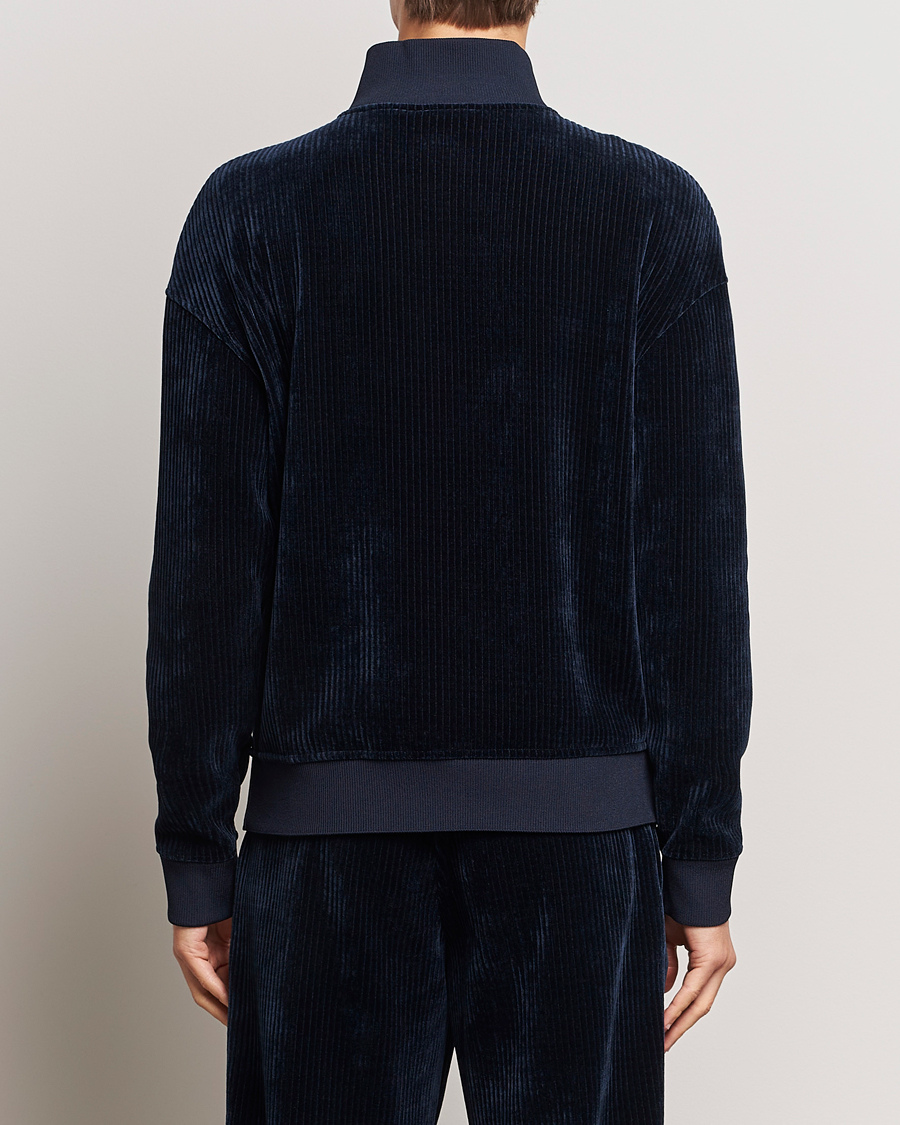Hombres | Jerséis y prendas de punto | Giorgio Armani | Jersey Corduroy Zip Sweater Navy