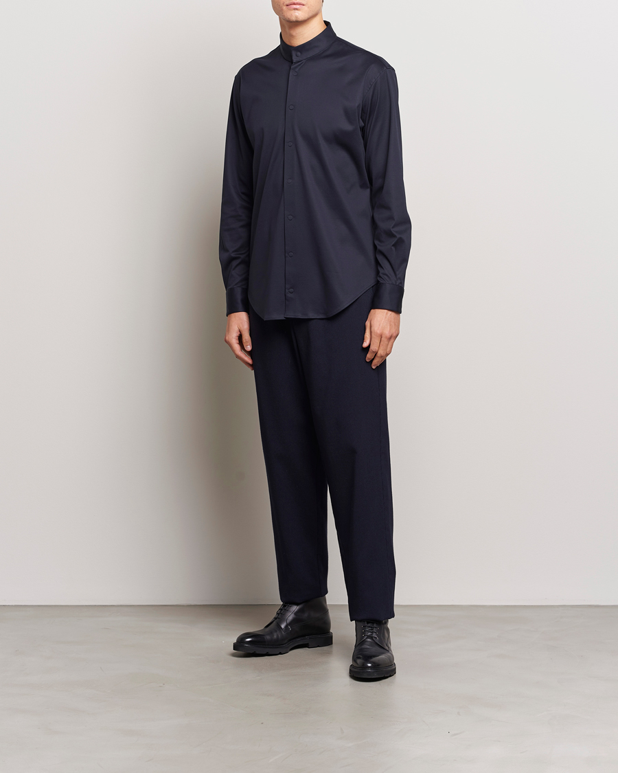 Hombres | Camisas | Giorgio Armani | Guru Collar Shirt Navy