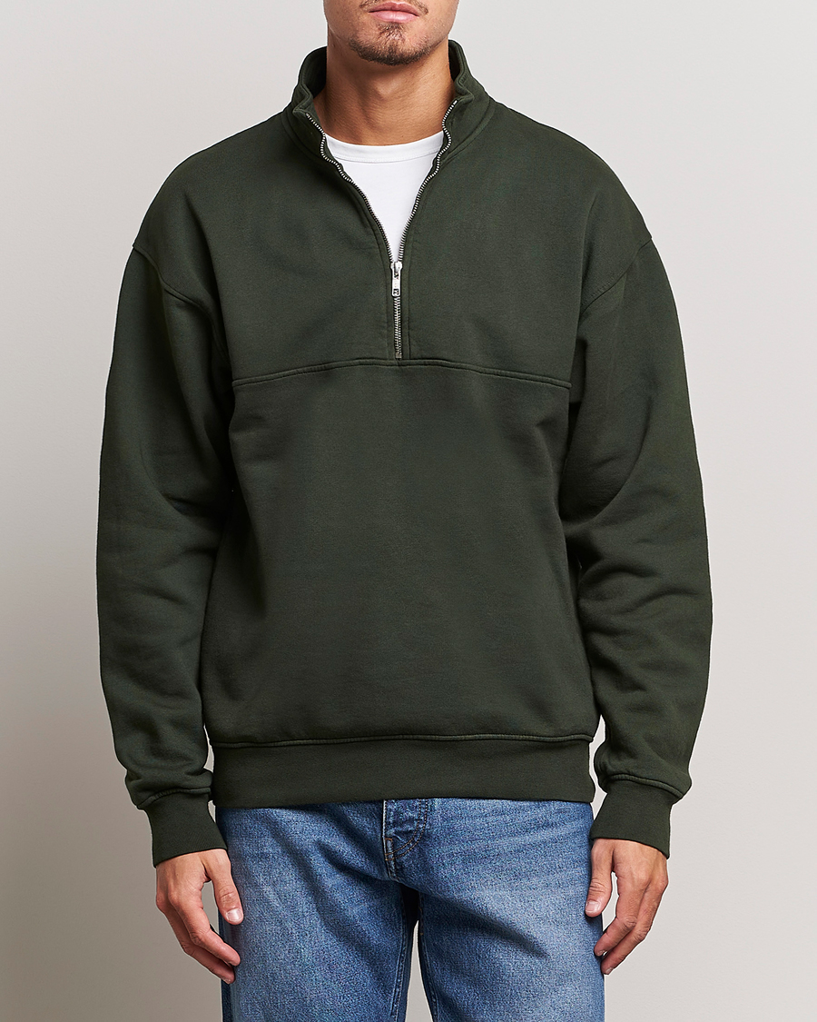 Hombres | Colorful Standard | Colorful Standard | Classic Organic Half-Zip Hunter Green