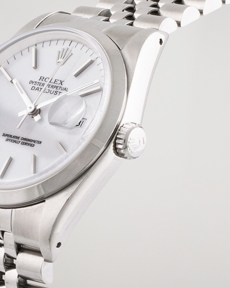 Hombres | Rolex Pre-Owned Datejust 16200 Oystert Perpetual Steel White Steel White | Rolex Pre-Owned | Datejust 16200 Oystert Perpetual Steel White Steel White