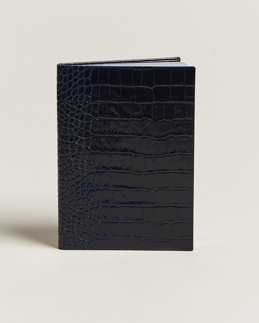 Hombres | Cuadernos | Smythson | Mara Leather Notebook Navy