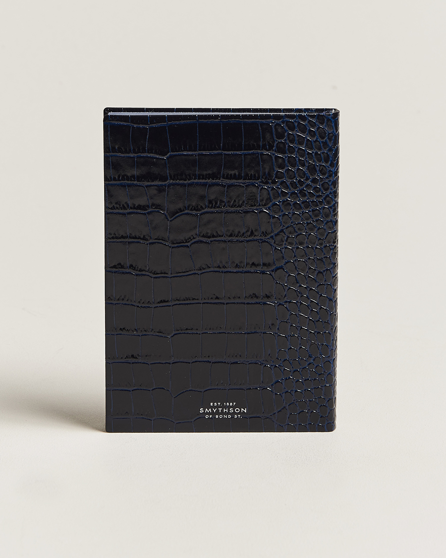 Hombres | Cuadernos | Smythson | Mara Leather Notebook Navy