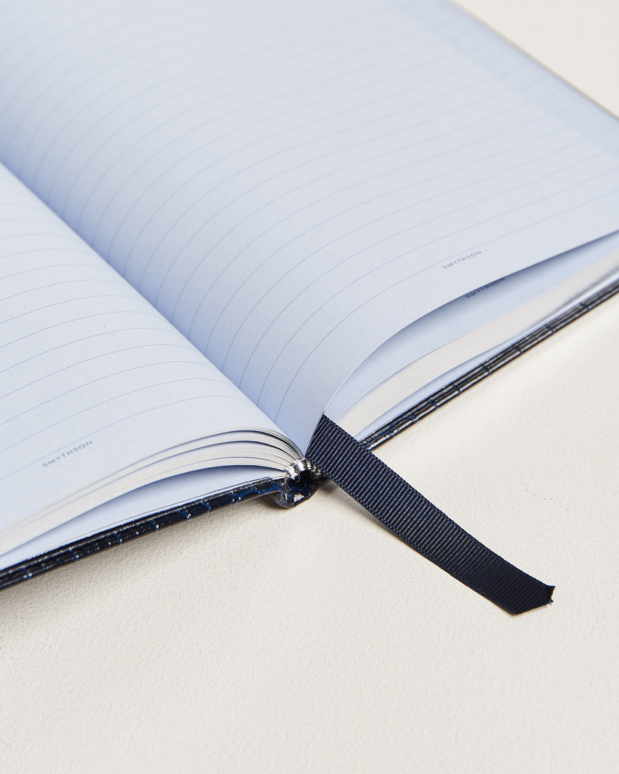 Hombres | Cuadernos | Smythson | Mara Leather Notebook Navy