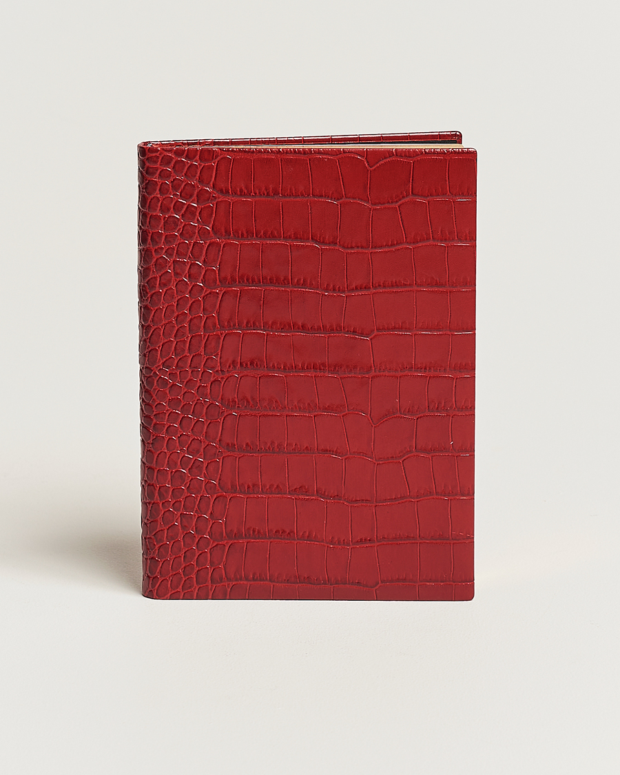 Hombres | Smythson Mara Leather Soho Notebook Red | Smythson | Mara Leather Soho Notebook Red