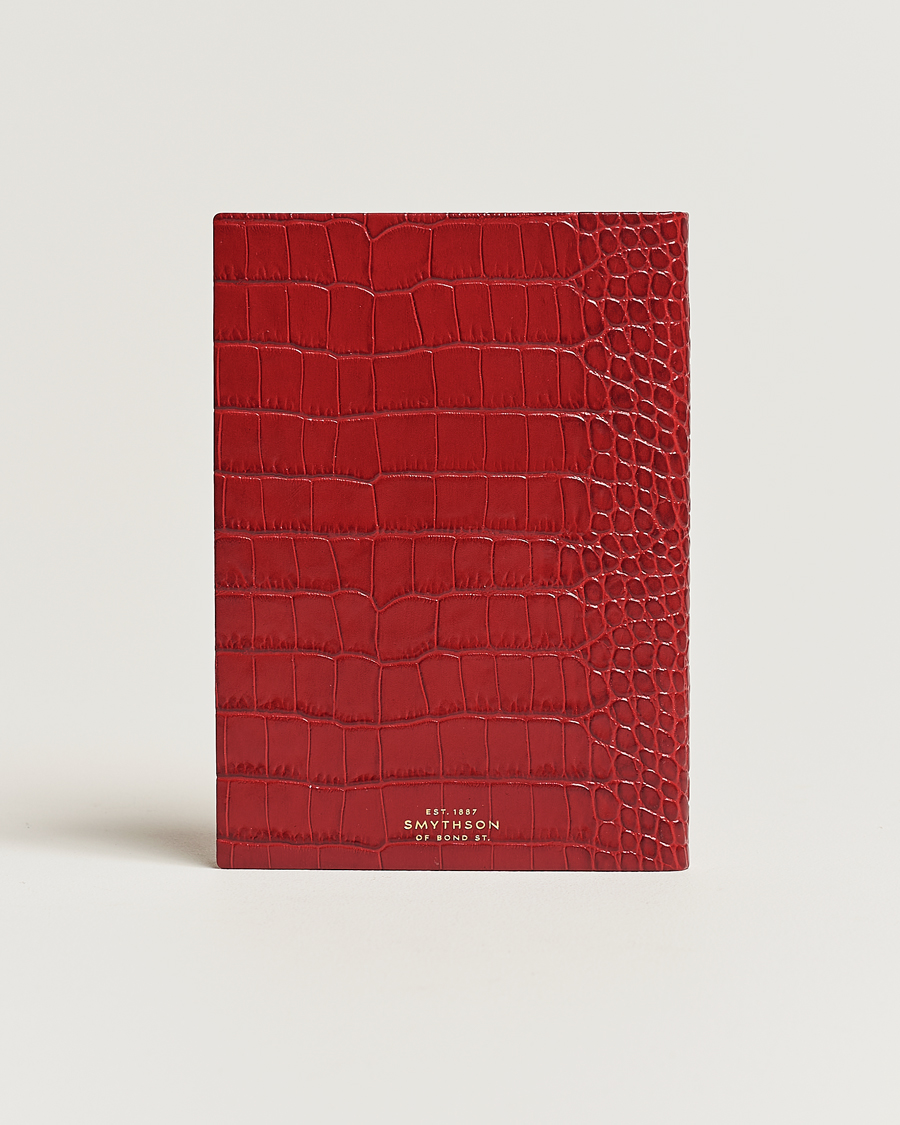 Hombres | Smythson Mara Leather Soho Notebook Red | Smythson | Mara Leather Soho Notebook Red