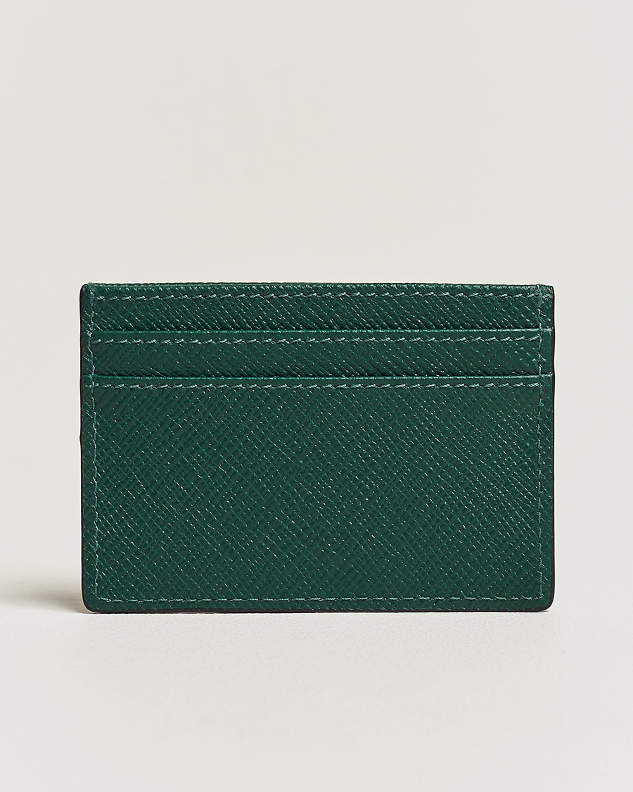 Hombres | Smythson Panama Flat Cardholder Forest Green | Smythson | Panama Flat Cardholder Forest Green