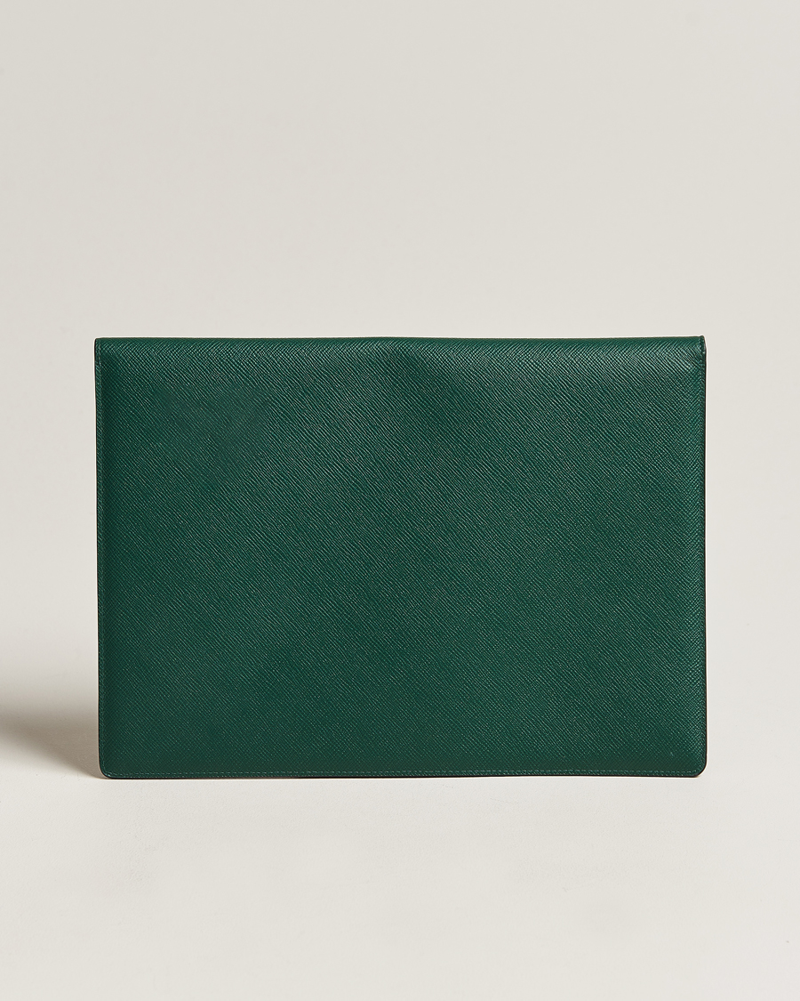 Hombres |  | Smythson | Panama Large Envelope Portfolio Forest Green