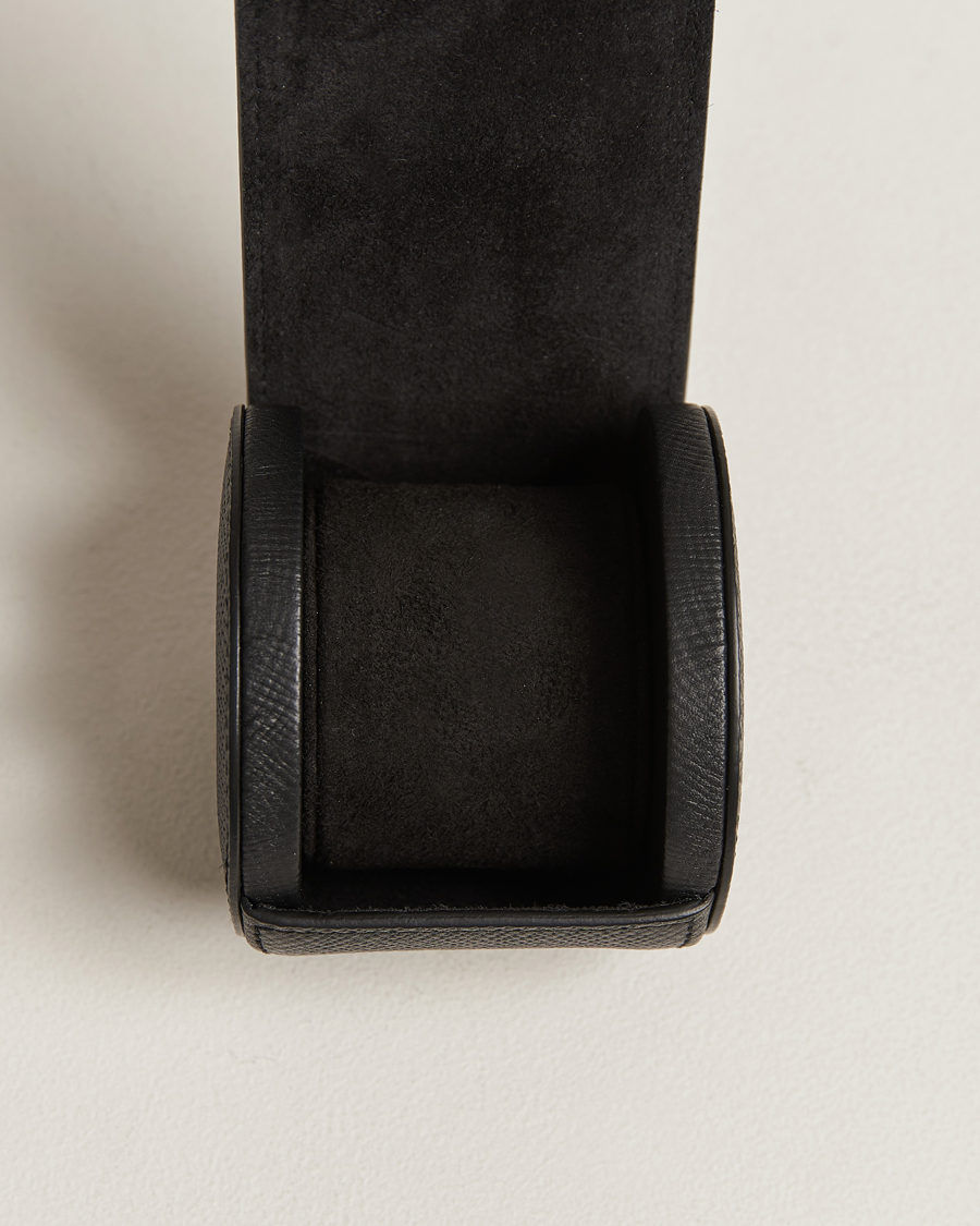 Hombres | Cajas para relojes y joyas | Smythson | Panama Single Watch Roll Black