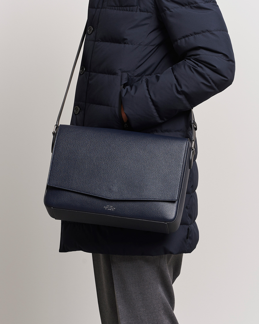 Hombres | Smythson Ludlow Messenger Bag Navy | Smythson | Ludlow Messenger Bag Navy