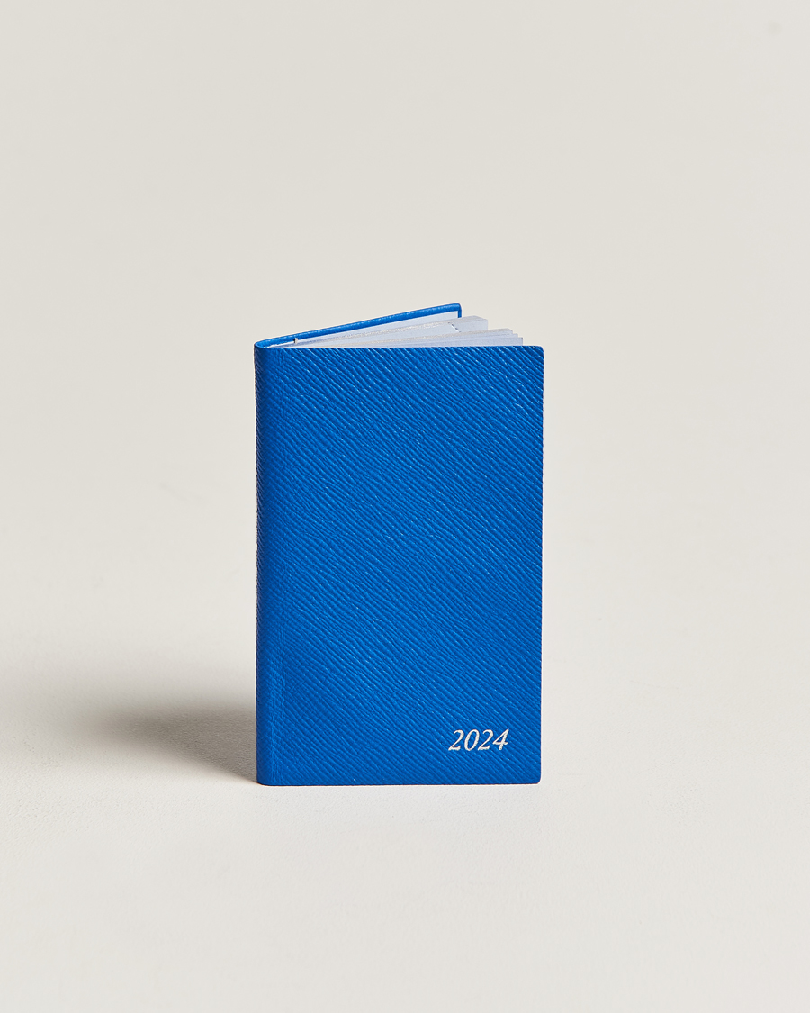 Hombres | Smythson Panama Crossgrain Diary 2024 Lapis | Smythson | Panama Crossgrain Diary 2024 Lapis