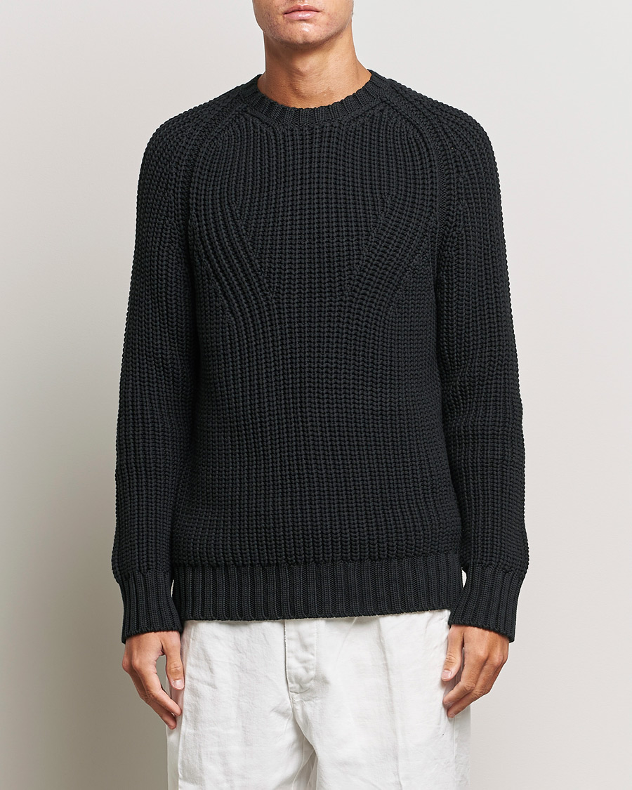 Hombres | Jerséis y prendas de punto | Orlebar Brown | Lipen Cable Sweater Black