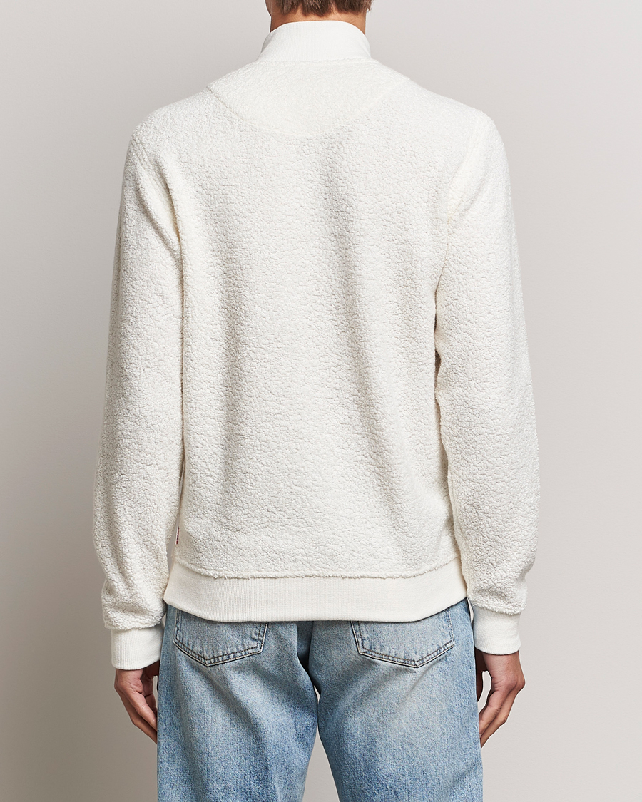 Hombres | Jerséis y prendas de punto | Orlebar Brown | Isar Fleece Cashmere Half-Zip White Sand