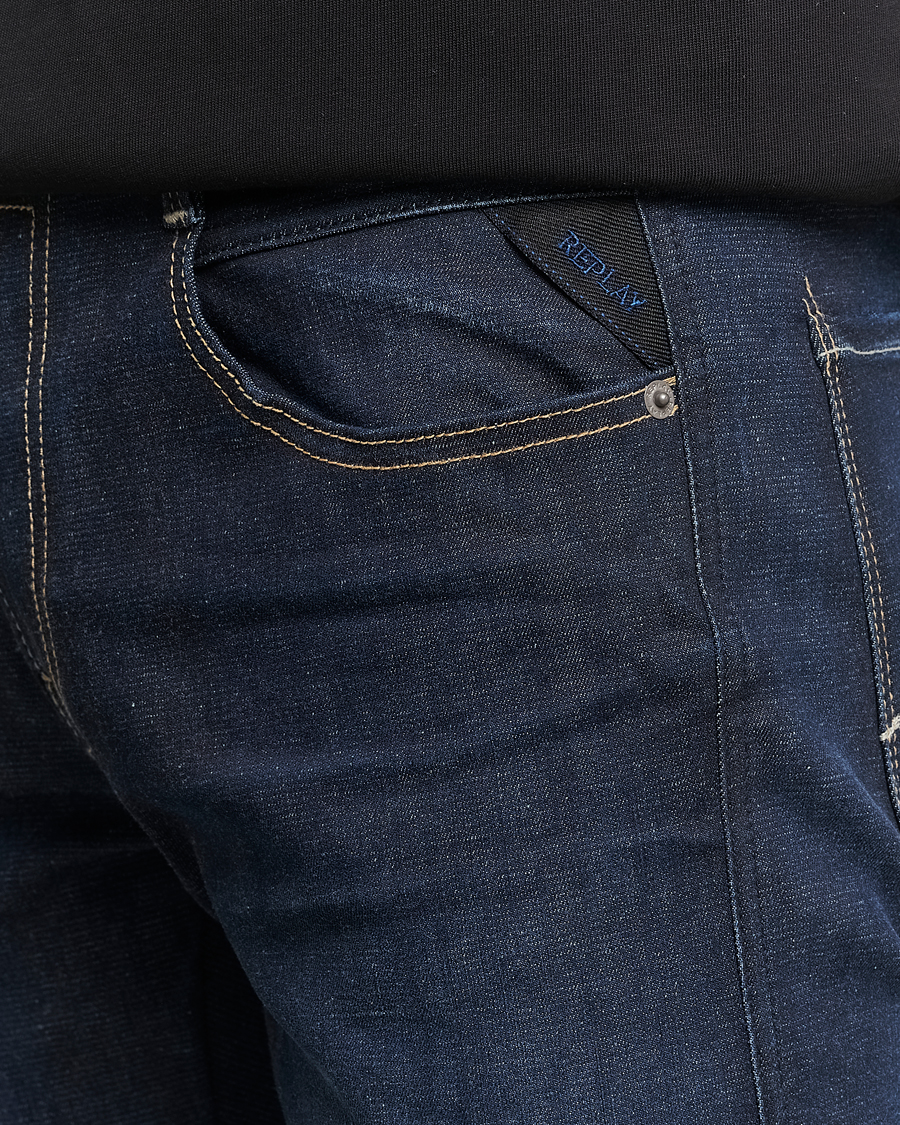 Hombres | Vaqueros | Replay | Anbass Hyperflex Re-Used Jeans Dark Blue