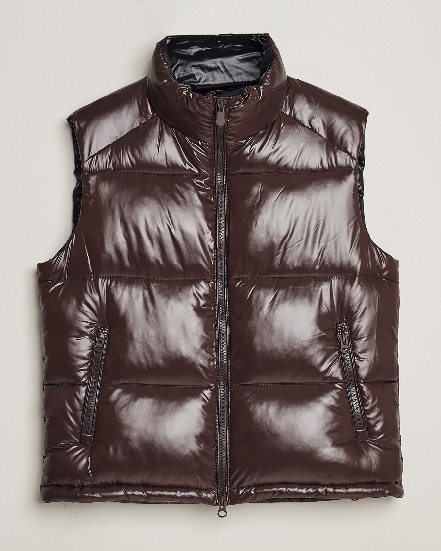 Hombres | Abrigos y chaquetas | Save The Duck | Ailantus Padded Puffer Vest Brown Black