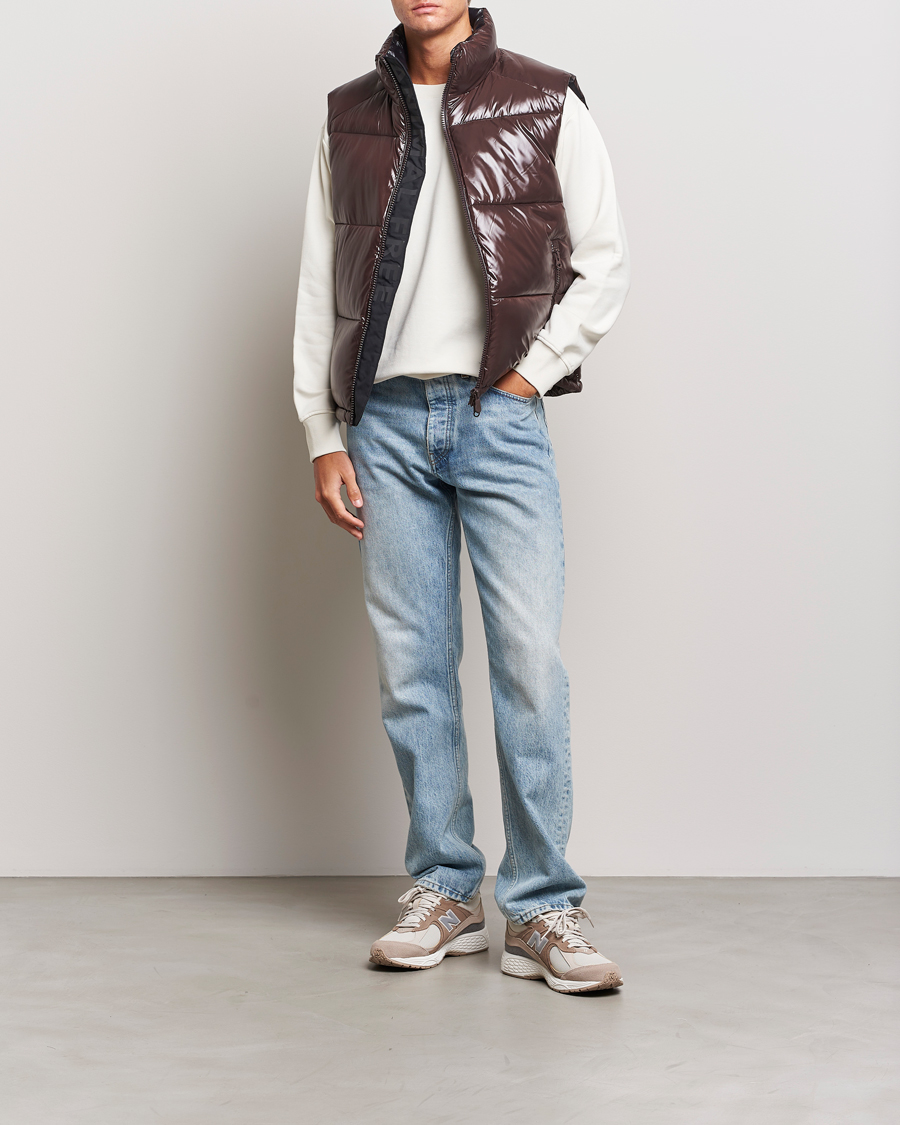 Hombres | Abrigos y chaquetas | Save The Duck | Ailantus Padded Puffer Vest Brown Black