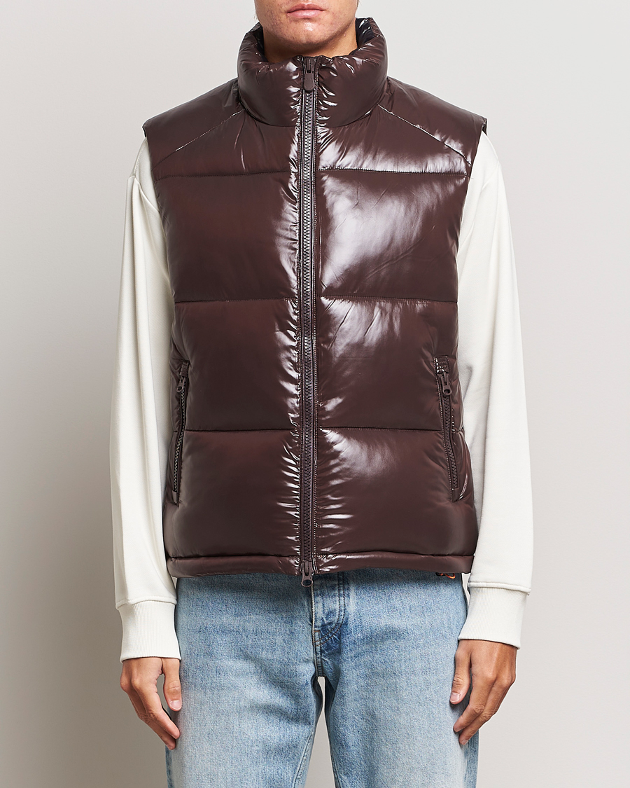 Hombres | Abrigos y chaquetas | Save The Duck | Ailantus Padded Puffer Vest Brown Black
