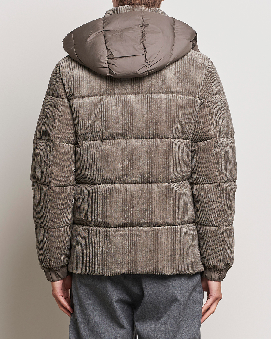 Hombres | Abrigos y chaquetas | Save The Duck | Albus Cord Padded Puffer Jacket Mud Grey