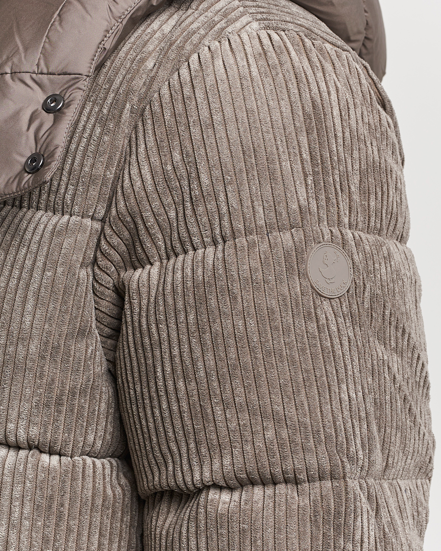 Hombres | Abrigos y chaquetas | Save The Duck | Albus Cord Padded Puffer Jacket Mud Grey