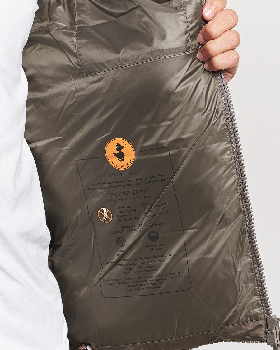 Hombres | Abrigos y chaquetas | Save The Duck | Albus Cord Padded Puffer Jacket Mud Grey
