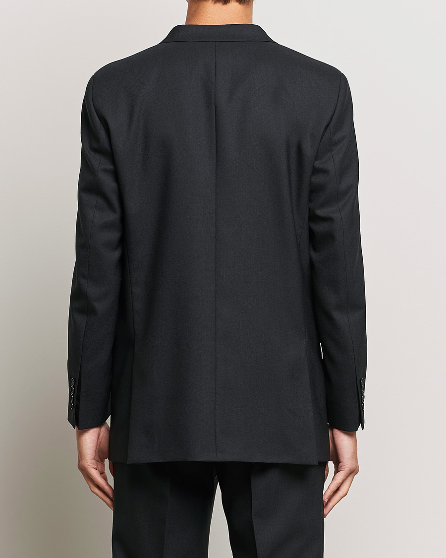 Hombres | Blazers | Sunflower | Double Breasted Wool Blazer Black