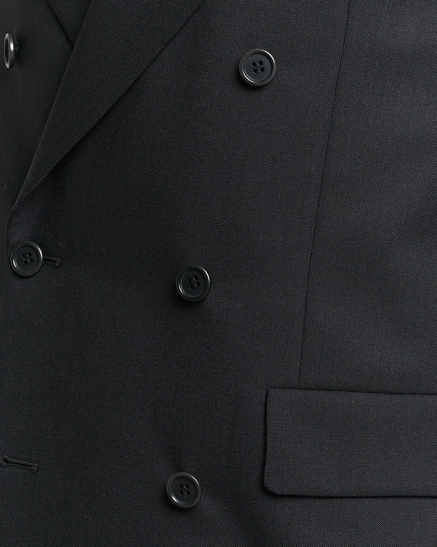 Hombres | Blazers | Sunflower | Double Breasted Wool Blazer Black