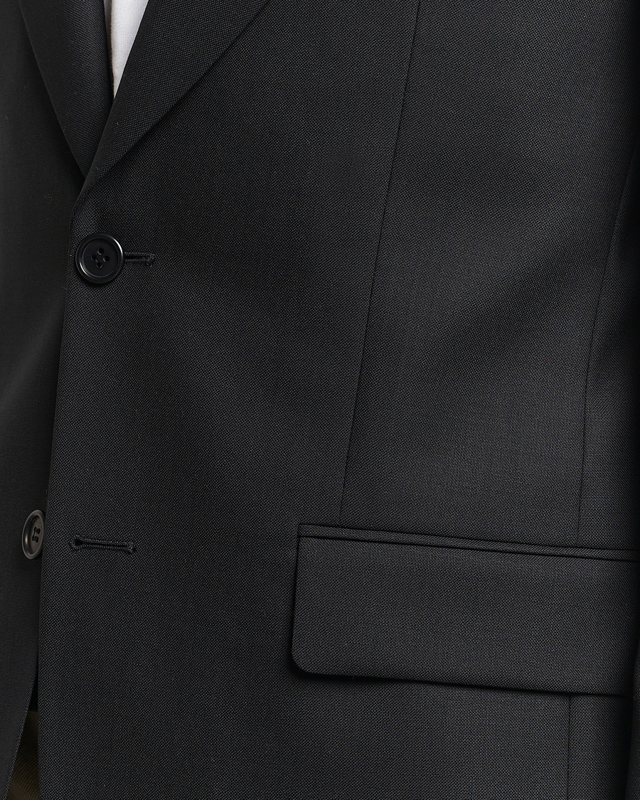 Hombres | Blazers | Sunflower | Single Breasted Wool Blazer Black