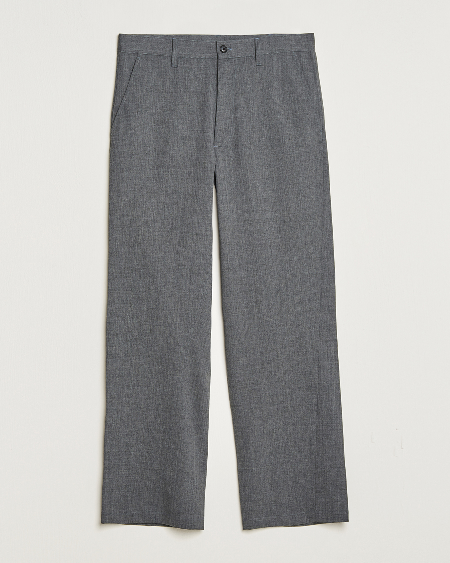 Hombres | Pantalones | Sunflower | Wide Twist Wool Trousers Grey Melange