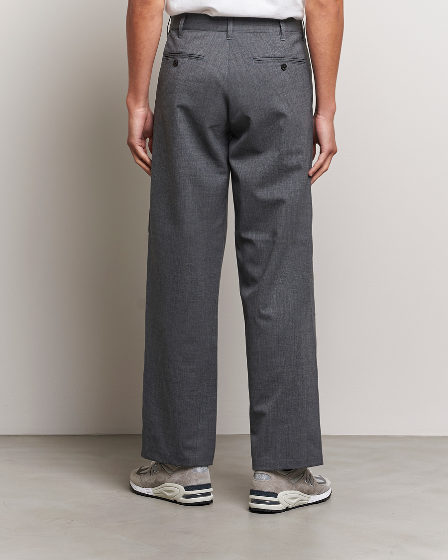 Hombres | Pantalones | Sunflower | Wide Twist Wool Trousers Grey Melange