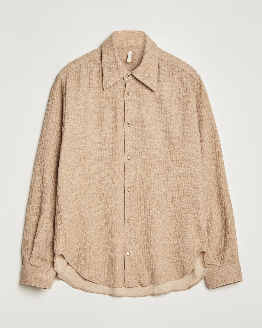 Hombres | Camisas | Sunflower | Please Light Wool Shirt Beige