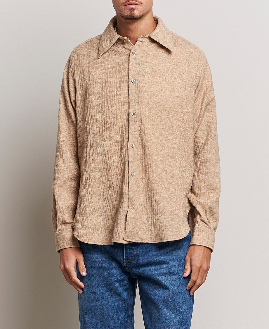Hombres | Camisas | Sunflower | Please Light Wool Shirt Beige