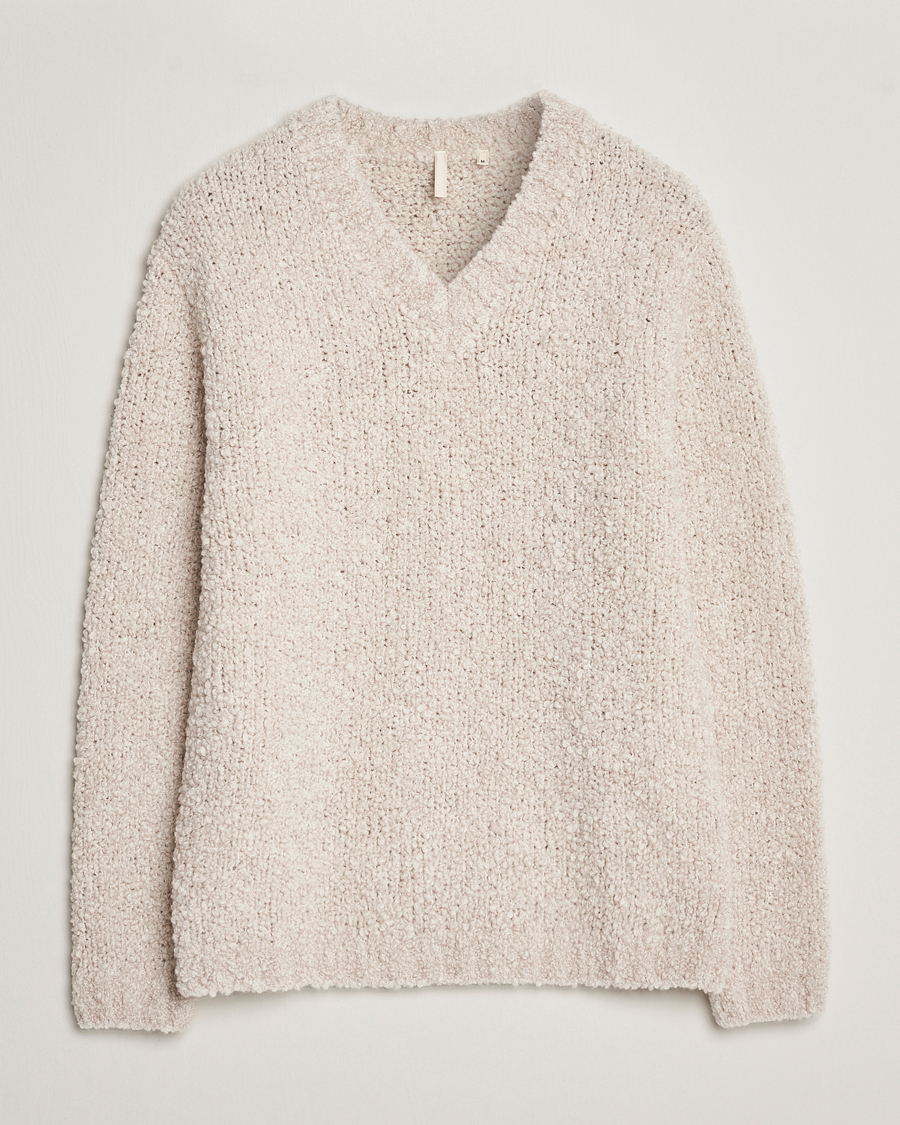 Hombres | Jerséis y prendas de punto | Sunflower | Aske Boucle Sweater Off White