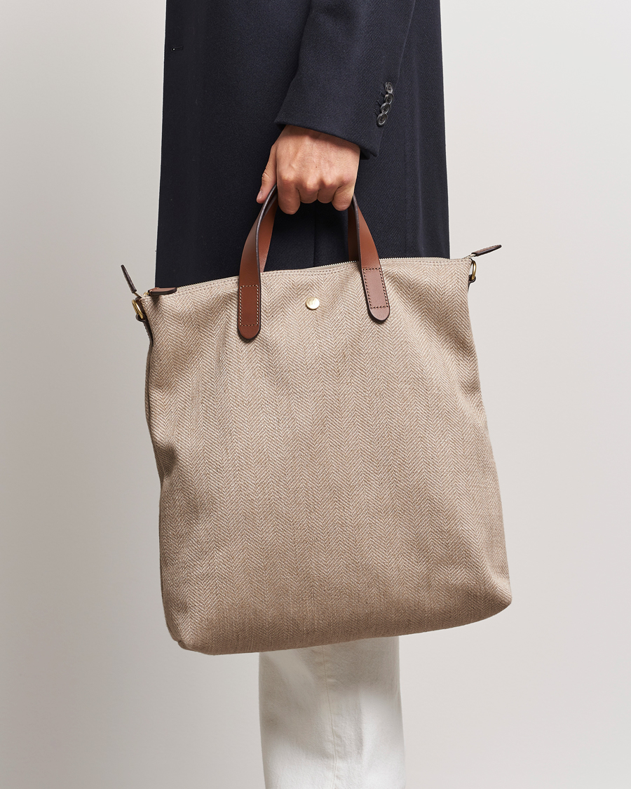 Hombres | Mismo M/S Shopper Grand Herringbone/Cuoio | Mismo | M/S Shopper Grand Herringbone/Cuoio