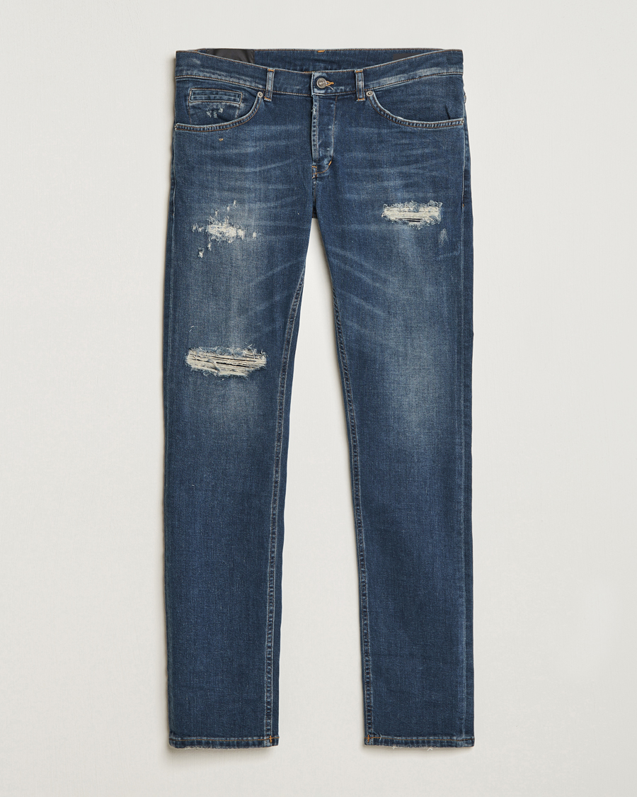 Hombres | Vaqueros | Dondup | George Destroyed Jeans Dark Blue