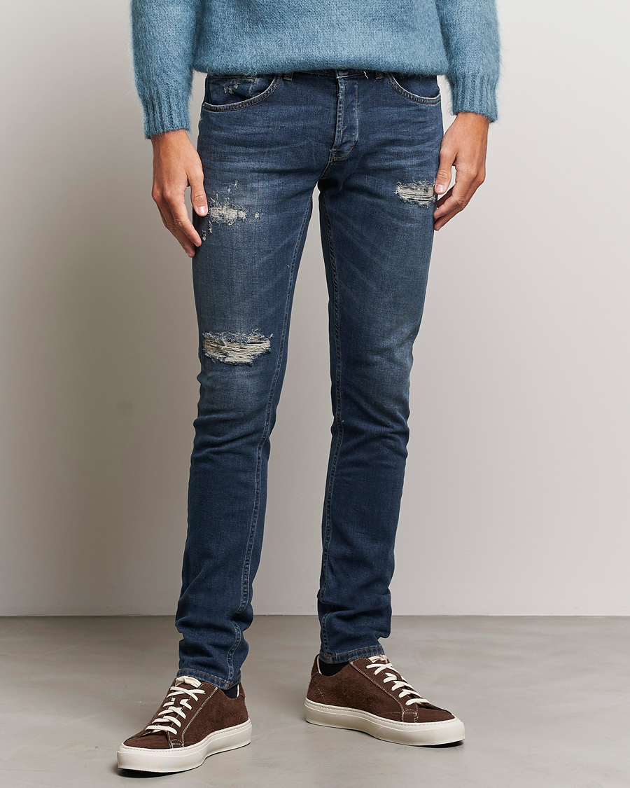 Hombres | Vaqueros | Dondup | George Destroyed Jeans Dark Blue