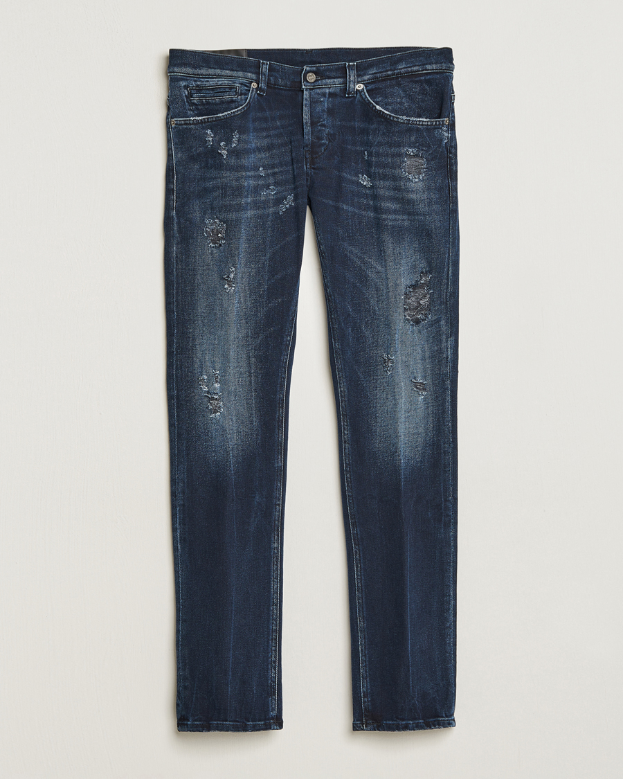 Hombres | Vaqueros | Dondup | George Destroyed Jeans Blue Black