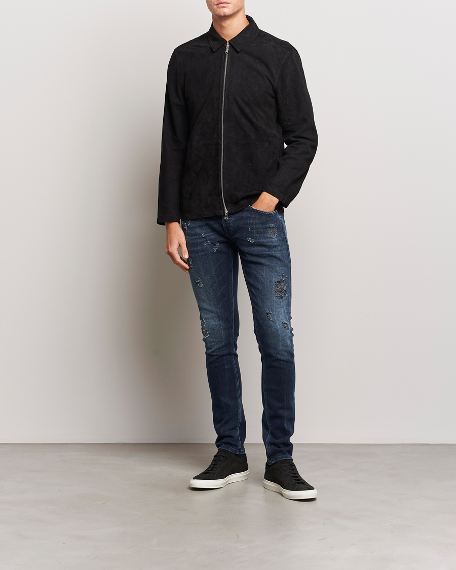 Hombres | Vaqueros | Dondup | George Destroyed Jeans Blue Black