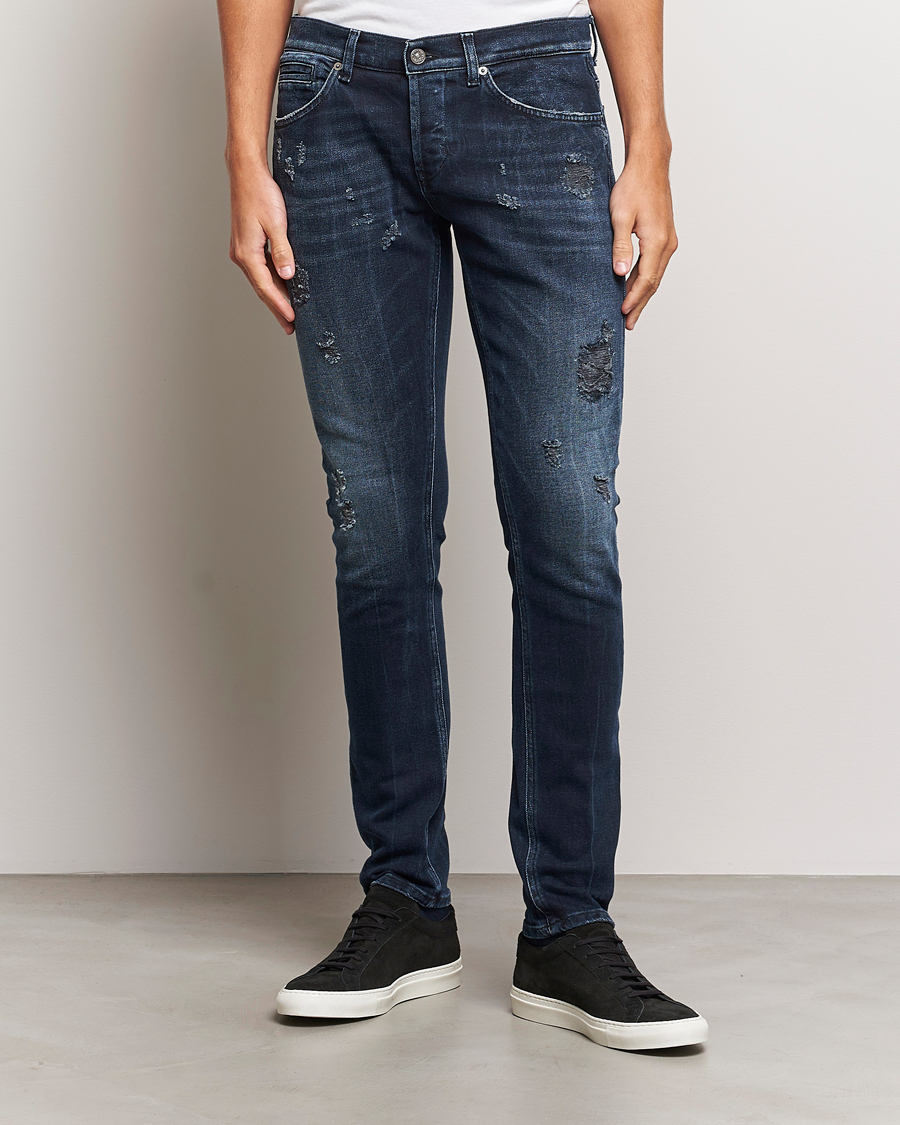 Hombres | Vaqueros | Dondup | George Destroyed Jeans Blue Black