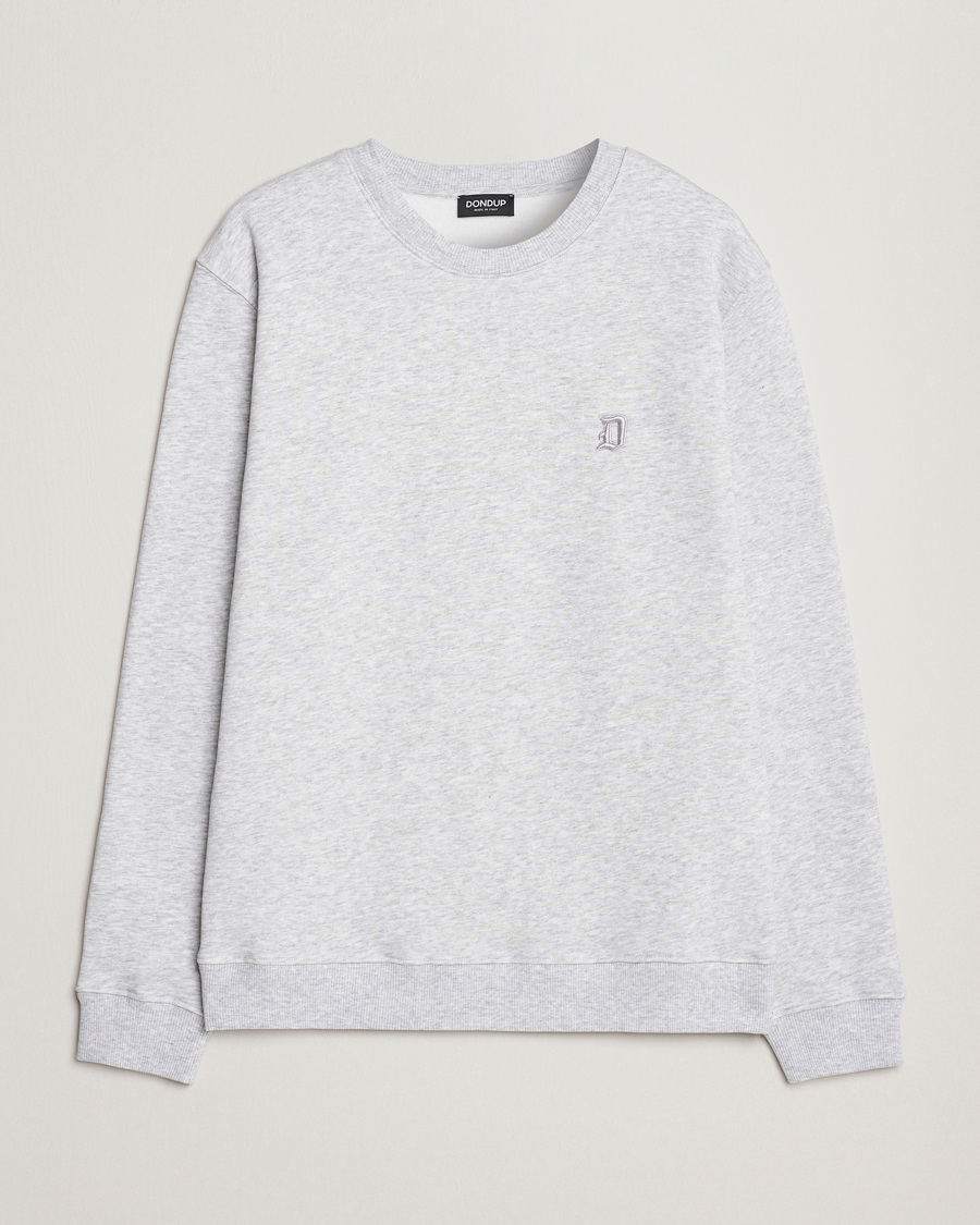 Hombres | Jerséis y prendas de punto | Dondup | Logo Crew Neck Sweatshirt Light Grey