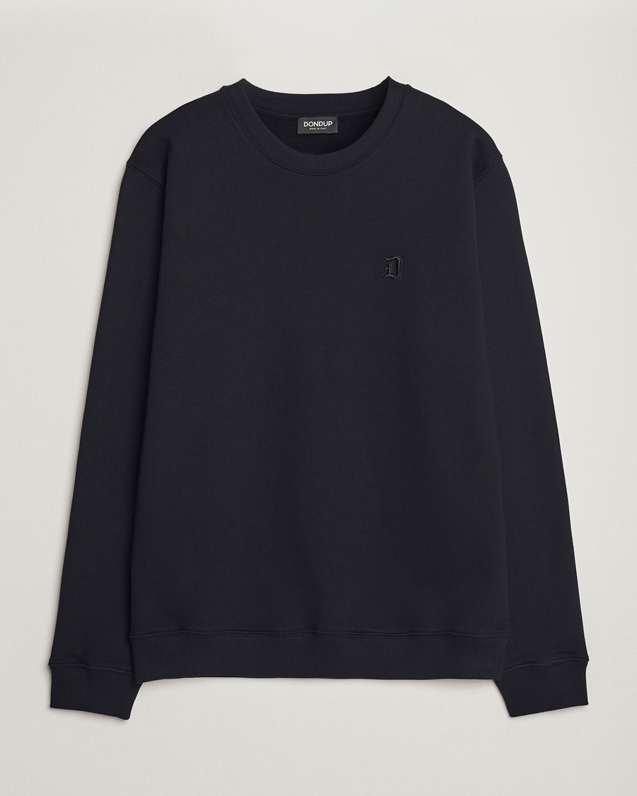 Hombres | Jerséis y prendas de punto | Dondup | Logo Crew Neck Sweatshirt Black