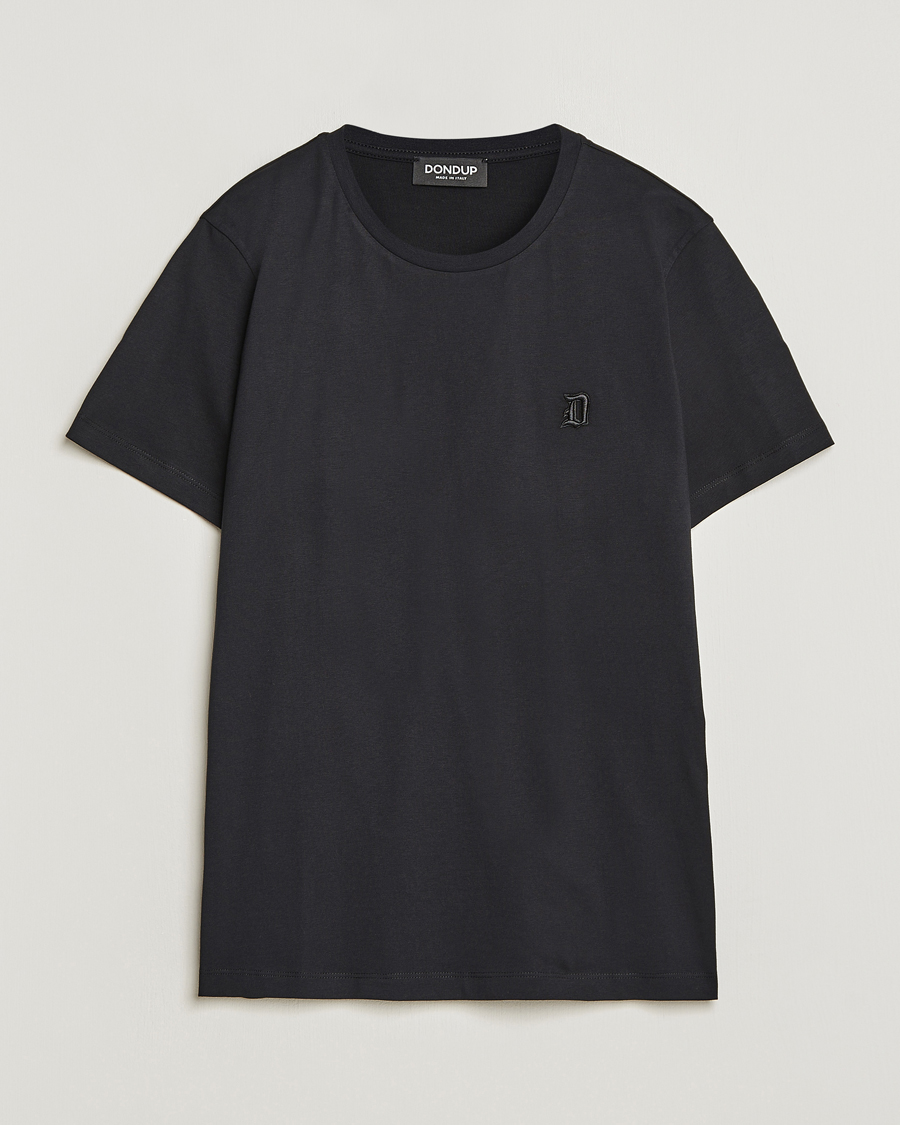 Hombres | Camisetas | Dondup | Logo Crew Neck T-Shirt Black