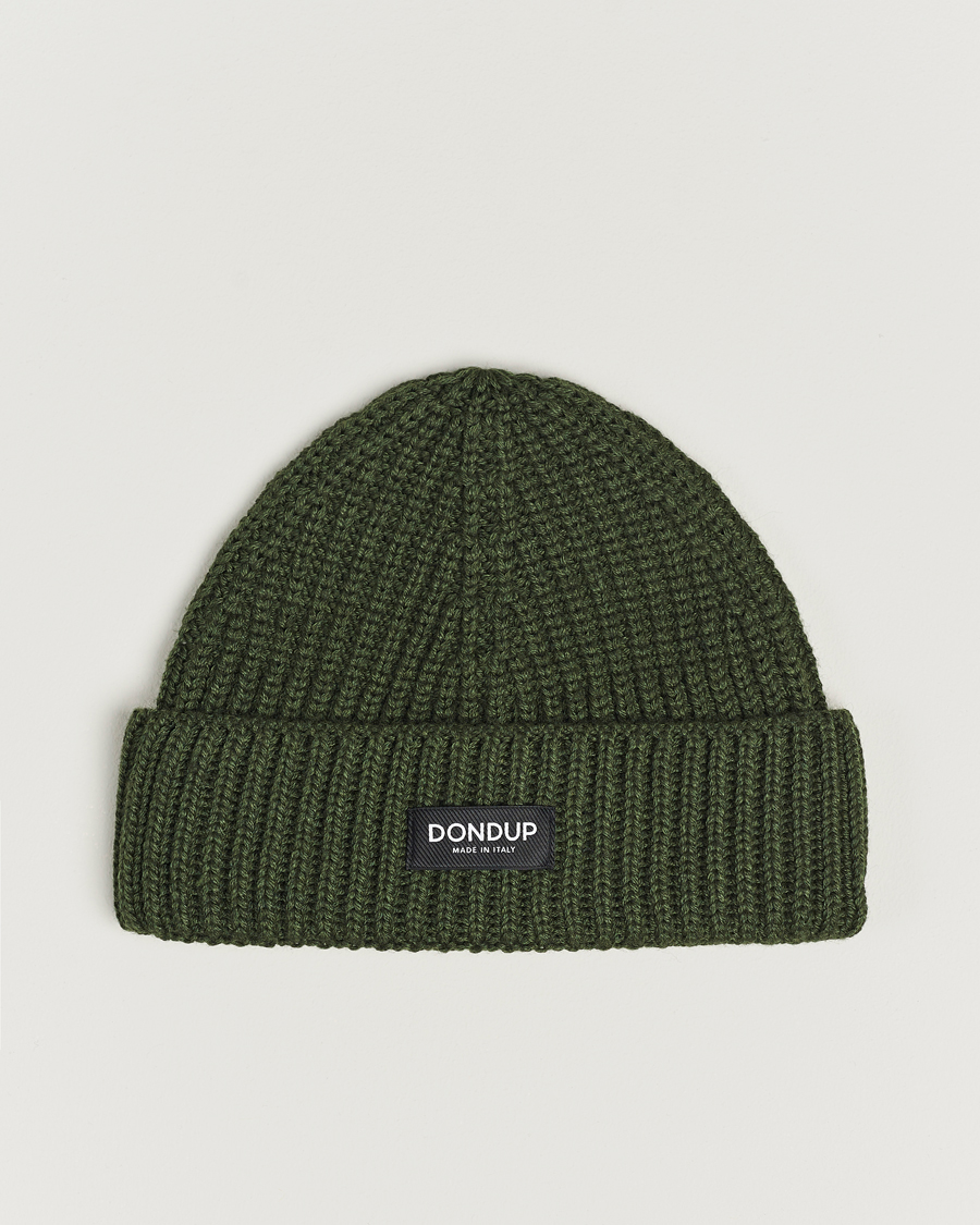 Hombres | Dondup Ribbed Beanie Olive Green | Dondup | Ribbed Beanie Olive Green