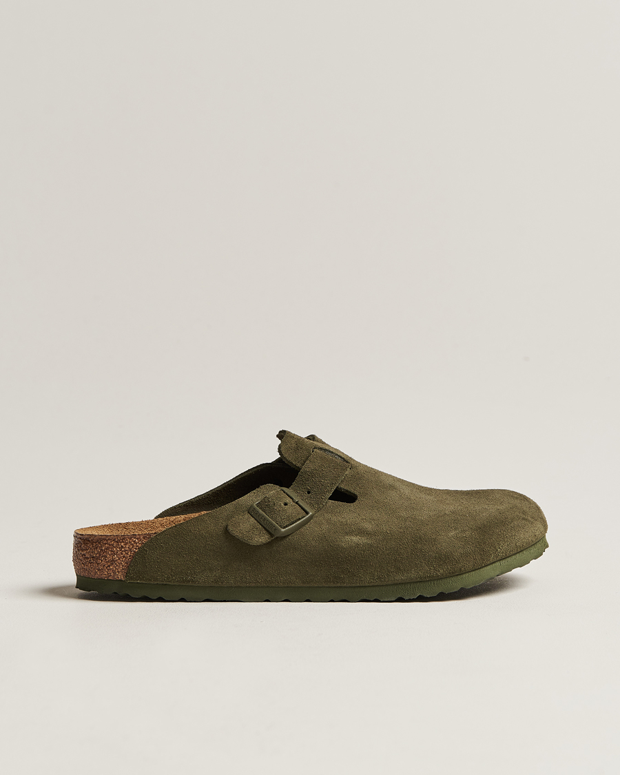 Hombres | BIRKENSTOCK Boston Classic Footbed Thyme Green Suede | BIRKENSTOCK | Boston Classic Footbed Thyme Green Suede