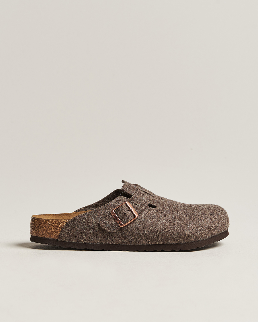 Hombres | BIRKENSTOCK Boston Classic Footbed Wool Felt Antracite | BIRKENSTOCK | Boston Classic Footbed Wool Felt Antracite