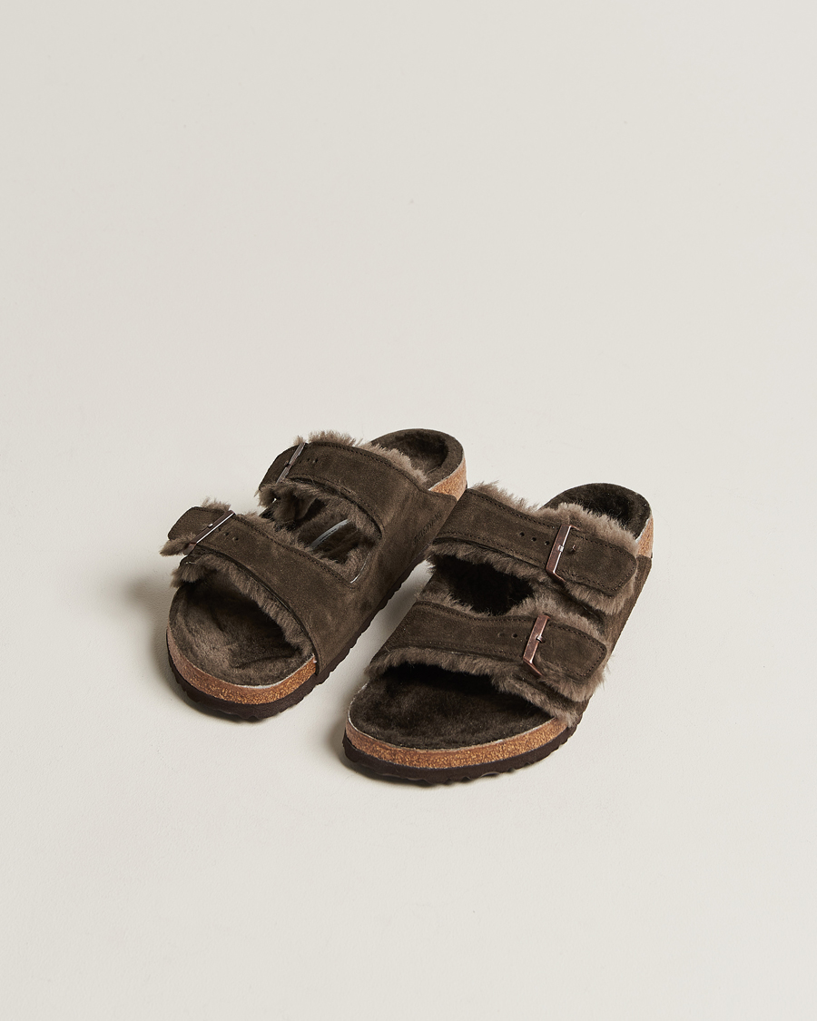 Hombres | Sandalias y chanclas | BIRKENSTOCK | Arizona Classic Footbed Shearling Mocha Suede