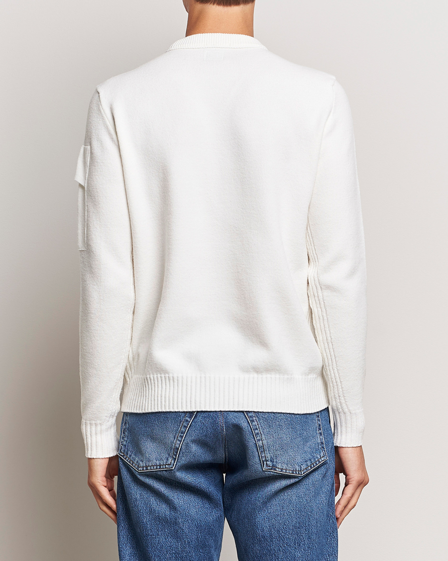 Hombres | Jerséis y prendas de punto | C.P. Company | Metropolis Knitted Wool Crew Neck White
