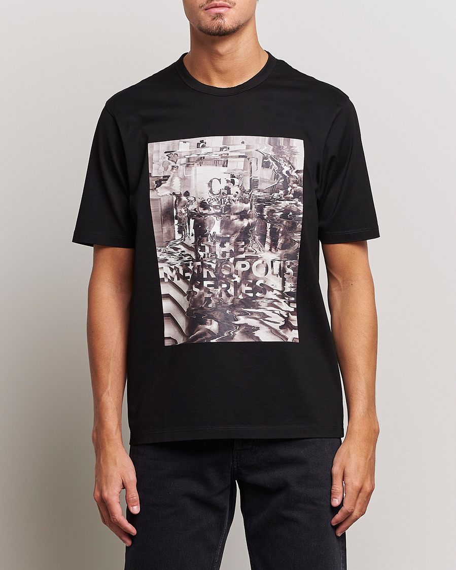 Hombres | Camisetas | C.P. Company | Metropolis Mercerized Jersey Logo T-Shirts Black