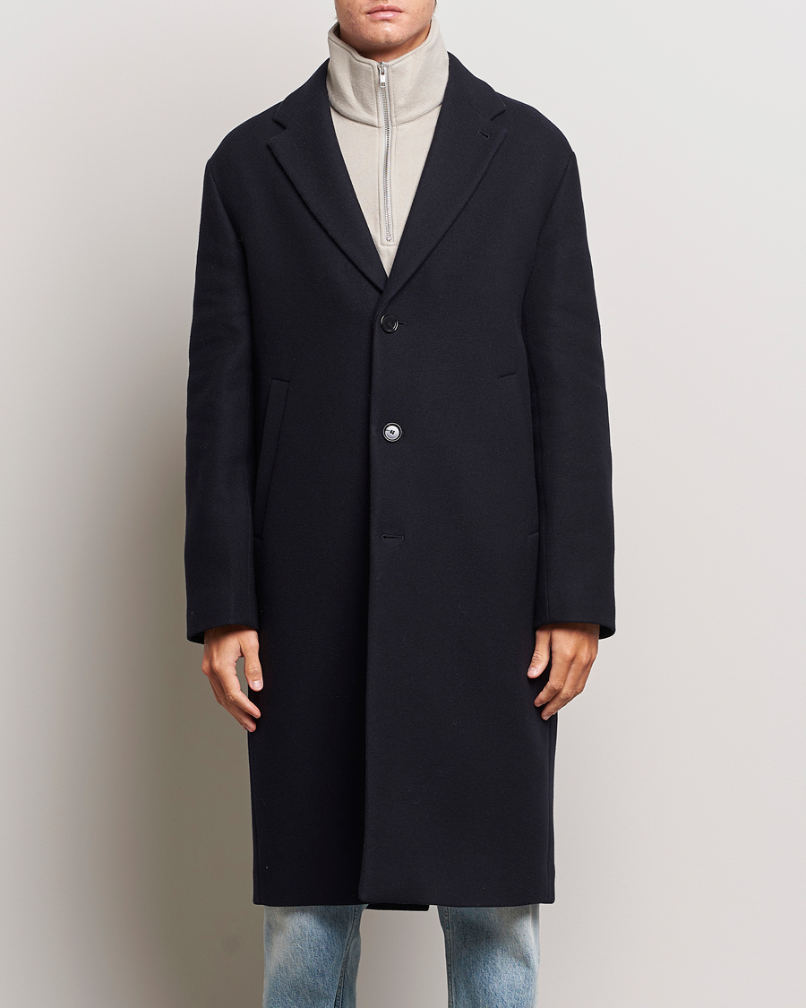 Hombres | Abrigos y chaquetas | Filippa K | London Wool Coat Navy