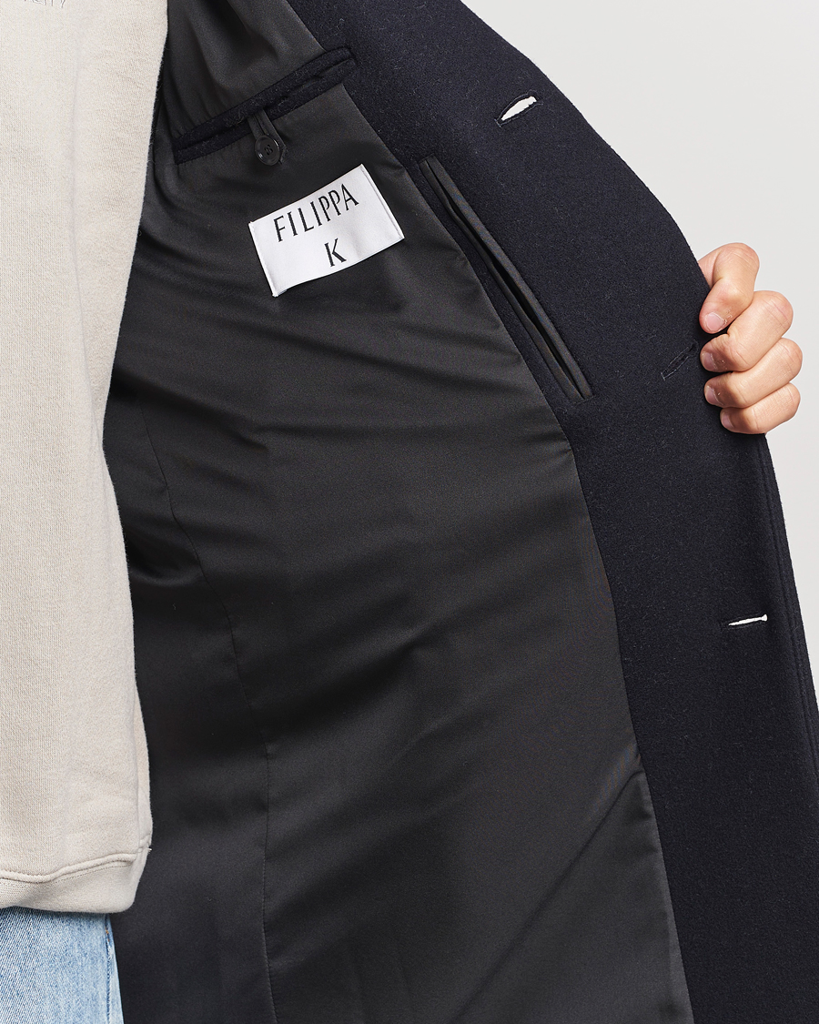 Hombres | Abrigos y chaquetas | Filippa K | London Wool Coat Navy