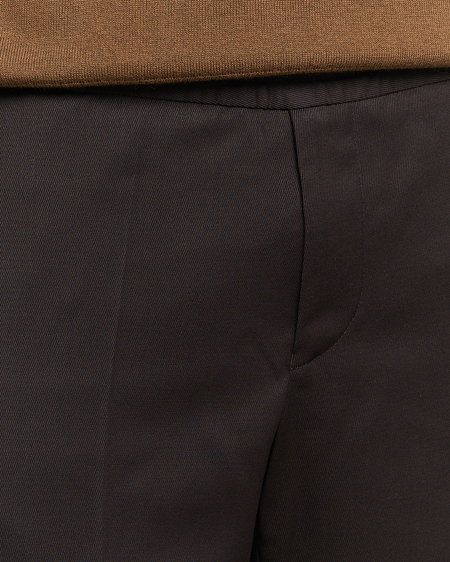 Hombres | Pantalones | Filippa K | Terry Wool Trousers Dark Brown